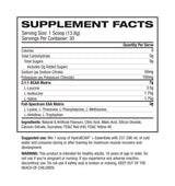 Performa Hydro BCAA + EAA Fruit Punch supplement facts and nutrition panel
