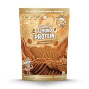 Macro Mike Luxe Almond Protein Caramelised Biscuit 400g protein powder, front, NZ Supps