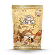 Macro Mike Luxe Almond Protein Caramelised White Chocolate 400g front