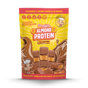 Macro Mike Premium Almond Protein Chocolate Honeycomb 400g protein powder, front, NZ Supps