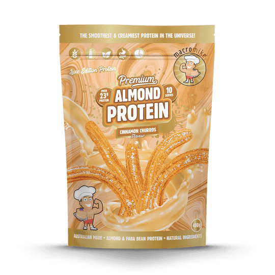 Macro Mike Luxe Almond Protein Cinnamon Churros 400g front
