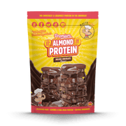Macro Mike Premium Almond Protein Deluxe Chocolate 800g protein powder, front, NZ Supps