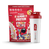 Macro Mike x Kellogg's Premium Almond Protein Froot Loops 800g front with shaker