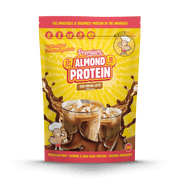 Macro Mike Premium Almond Protein Iced Mocha 400g protein powder, front, NZ Supps