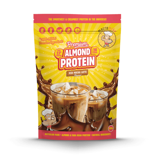 Macro Mike Premium Almond Protein Iced Mocha 800g front