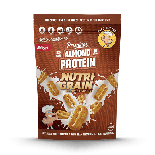 Macro Mike x Kellogg's Premium Almond Protein Nutri-Grain 400g front