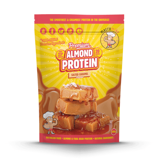 Macro Mike Premium Almond Protein Salted Caramel 800g front