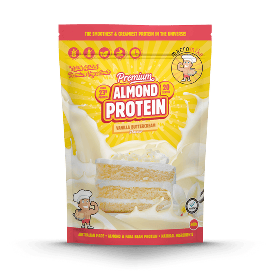 Macro Mike Premium Almond Protein Vanilla Buttercream 800g front