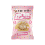 Macro Mike Protein Indulgence Ball Birthday Cake front pack