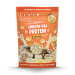 Macro Mike Golden Smooth Pea Protein Banana Sundae 455g protein powder, front, NZ Supps