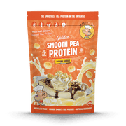 Macro Mike Golden Smooth Pea Protein Banana Sundae 455g protein powder, front, NZ Supps