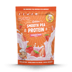 Macro Mike Golden Smooth Pea Protein Strawberry Delight 455g protein powder, front, NZ Supps