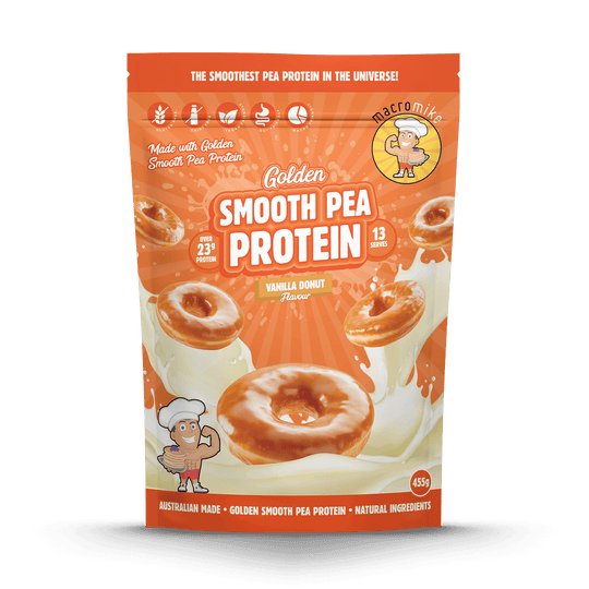 Macro Mike Golden Smooth Pea Protein Vanilla Donut 455g front
