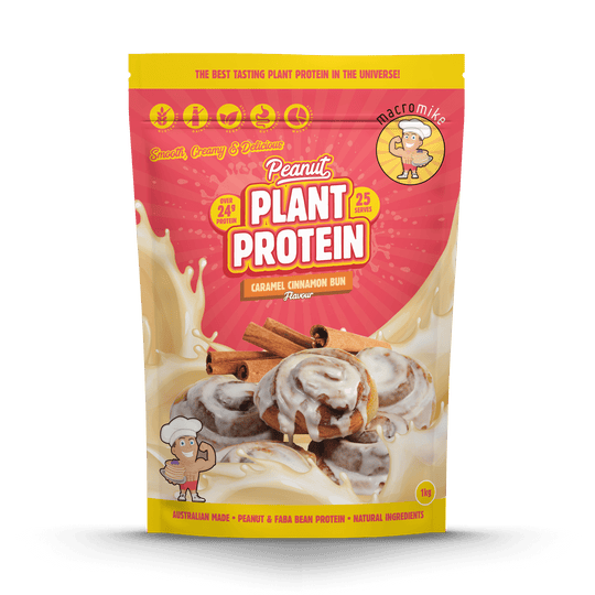 Macro Mike Peanut Plant Protein Caramel Cinnamon Bun 1kg front
