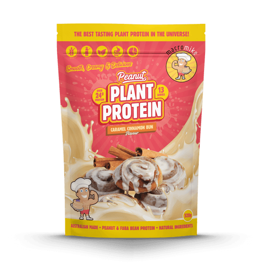 Macro Mike Peanut Plant Protein Caramel Cinnamon Bun 520g front