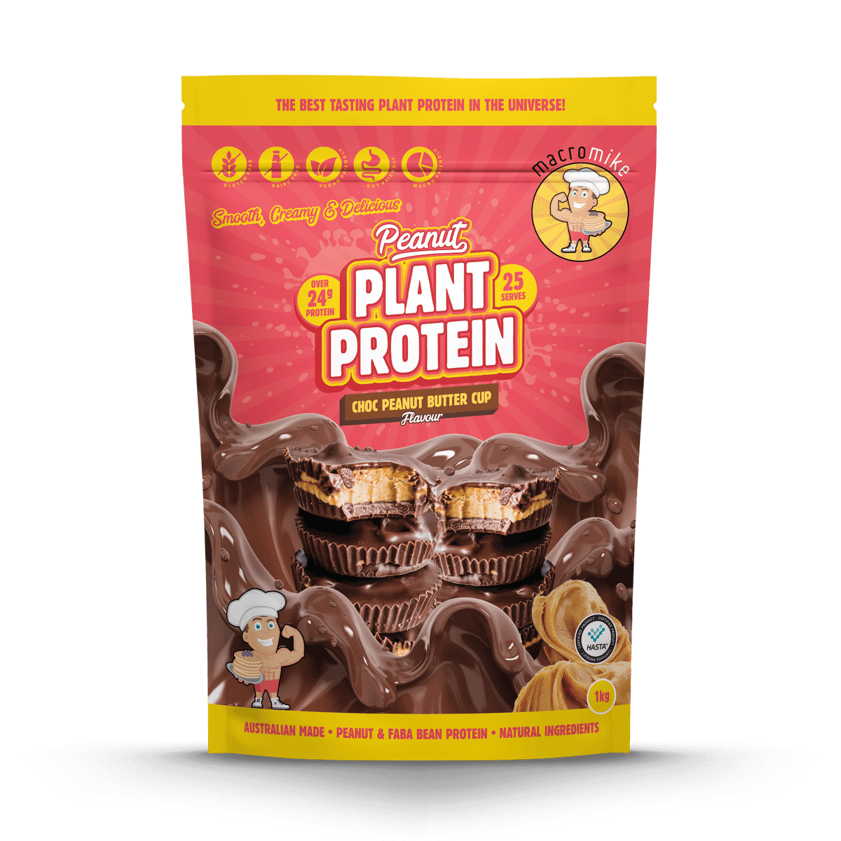 Macro Mike Peanut Plant Protein Chocolate Peanut Butter Cup 1kg front