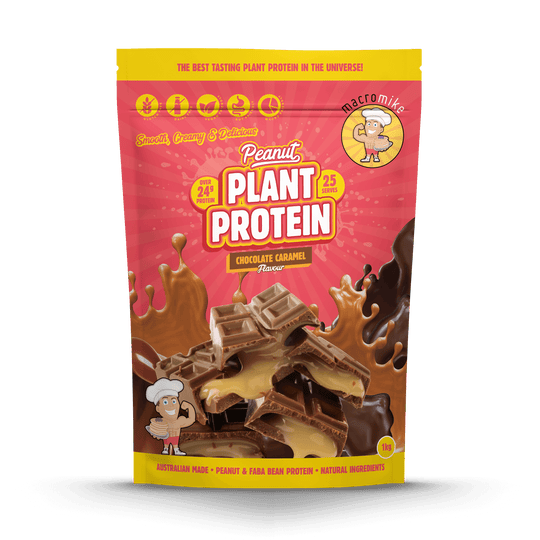 Macro Mike Peanut Plant Protein Chocolate Caramel 1kg front