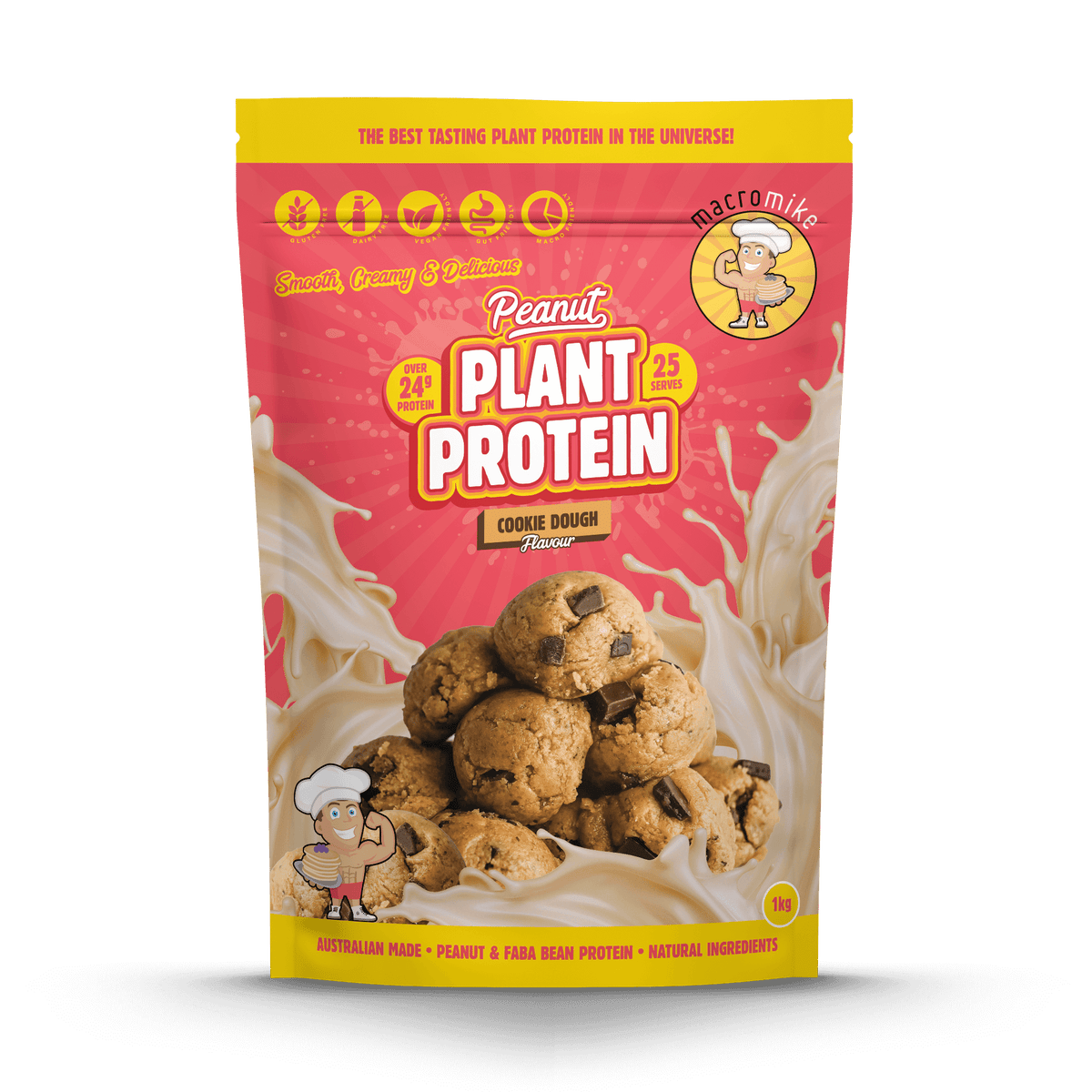 Macro Mike Peanut Plant Protein Cookie Dough 1kg front