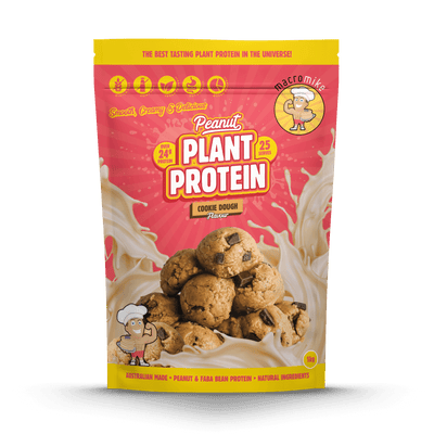 Macro Mike Peanut Plant Protein Cookie Dough 1kg protein powder, front, NZ Supps