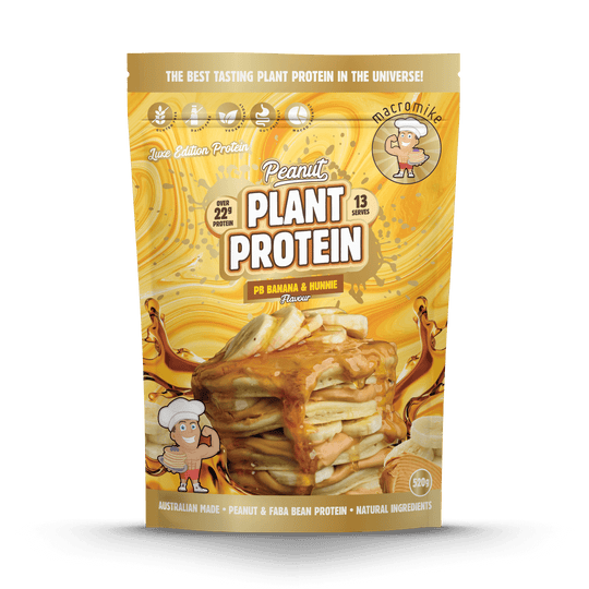 Macro Mike Luxe Peanut Plant Protein PB Banana Hunnie 520g front