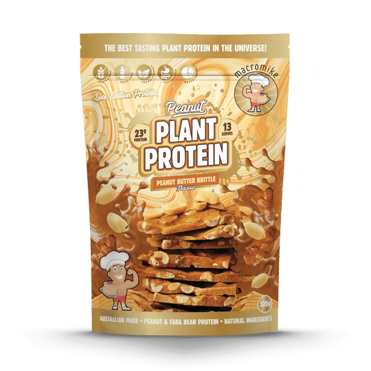 Macro Mike Luxe Peanut Plant Protein Peanut Butter Brittle 520g front