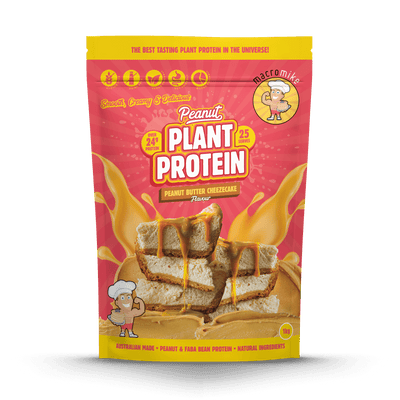 Macro Mike Peanut Plant Protein Peanut Butter Cheezecake 1kg protein powder, front, NZ Supps