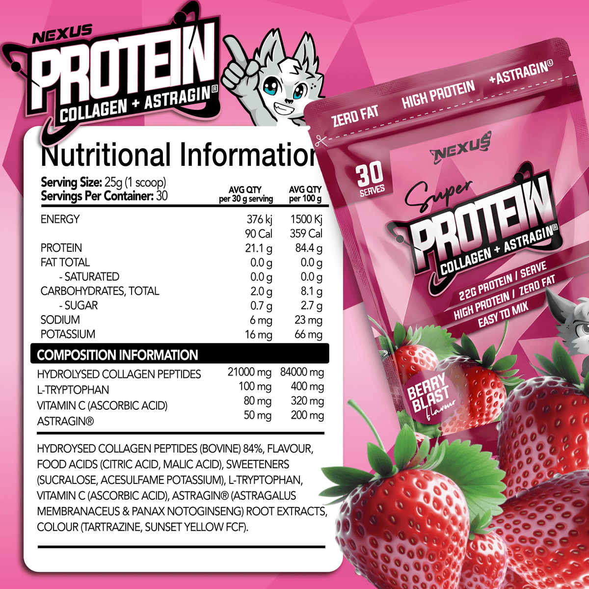 Nexus Super Protein, Berry Blast New
