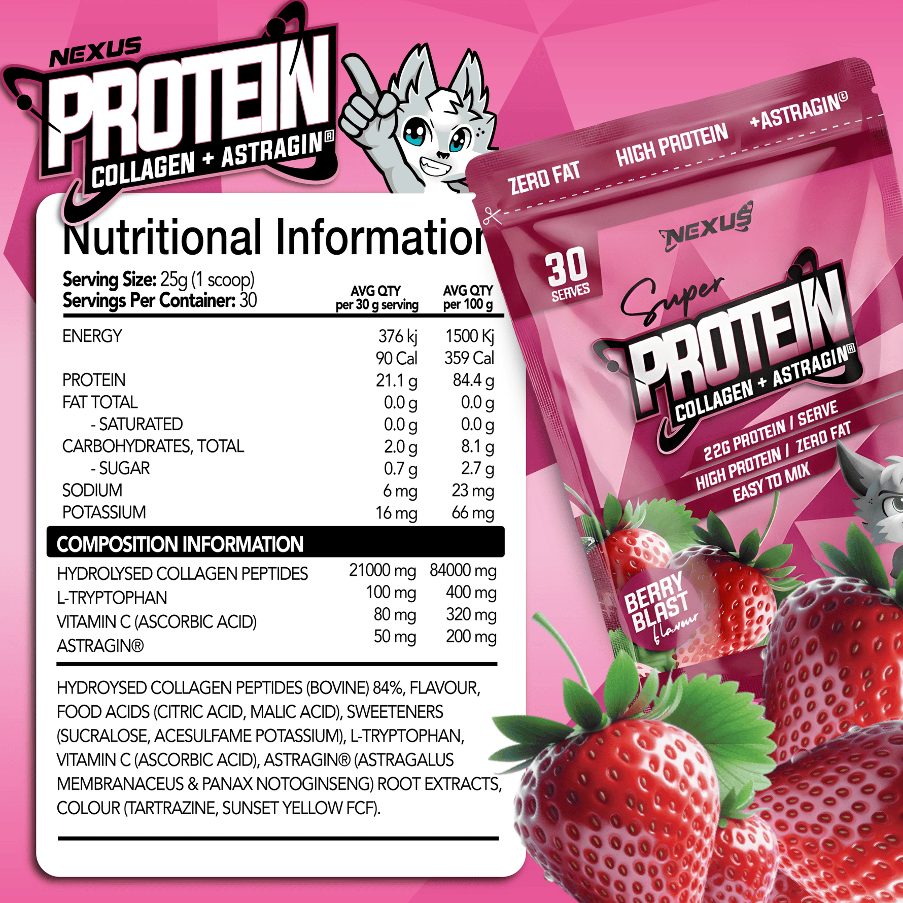 Nexus Super Protein, Berry Blast New