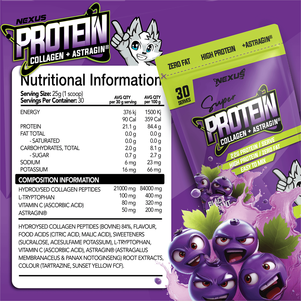 Nexus Super Protein, Blackcurrant Apple