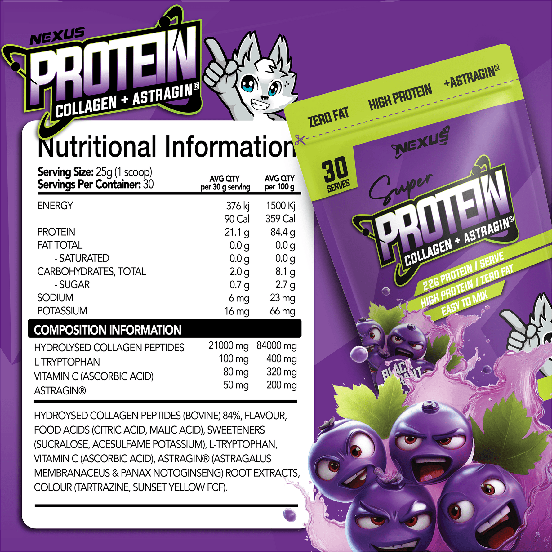 Nexus Super Protein, Blackcurrant Apple