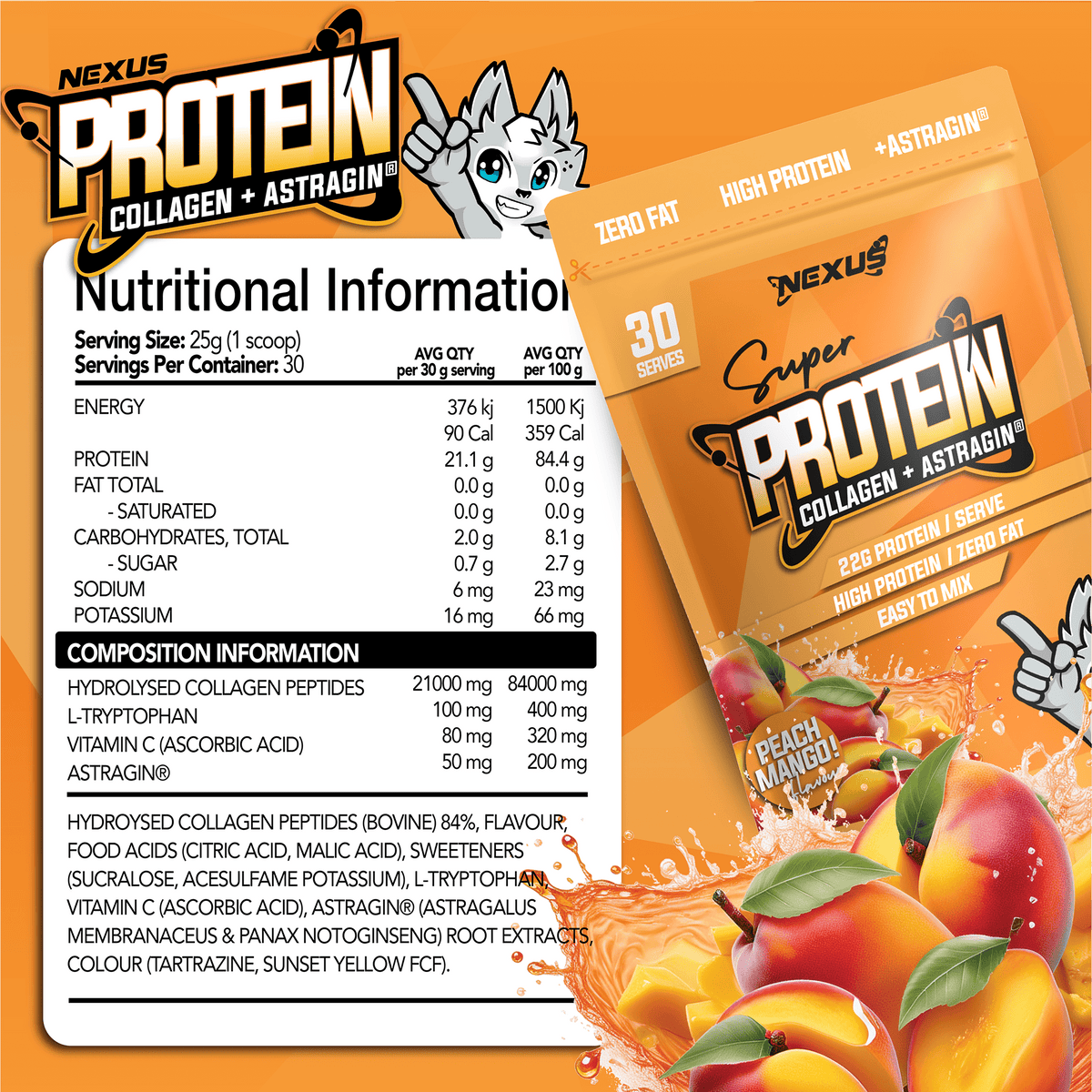 Nexus Super Protein, Peach Mango