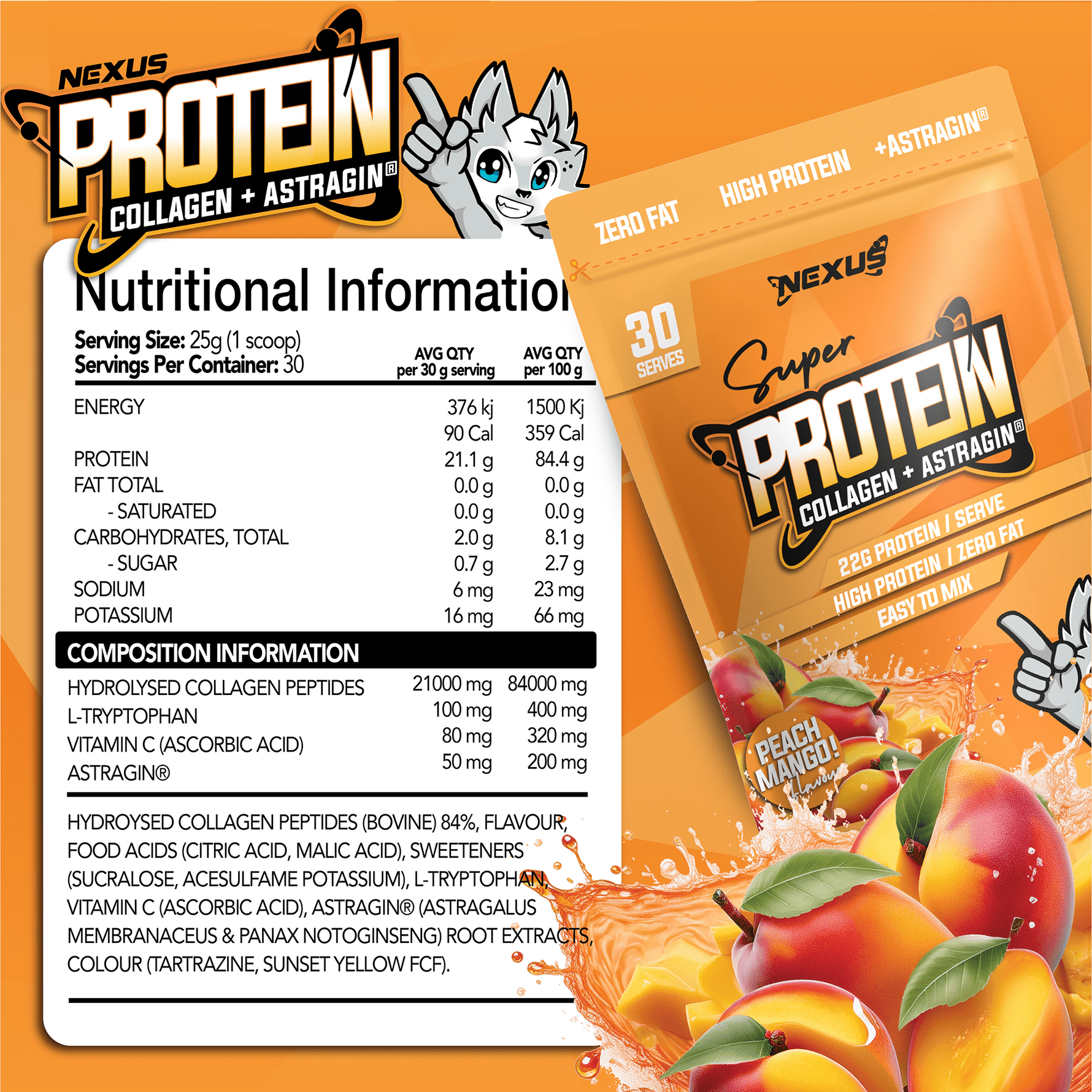 Nexus Super Protein, Peach Mango
