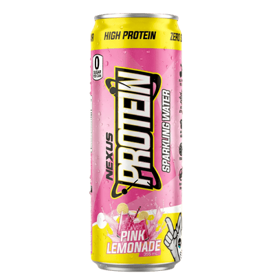 Nexus Super Protein Sparkling Water, Pink Lemonade ready-to-drink, NZ Supps