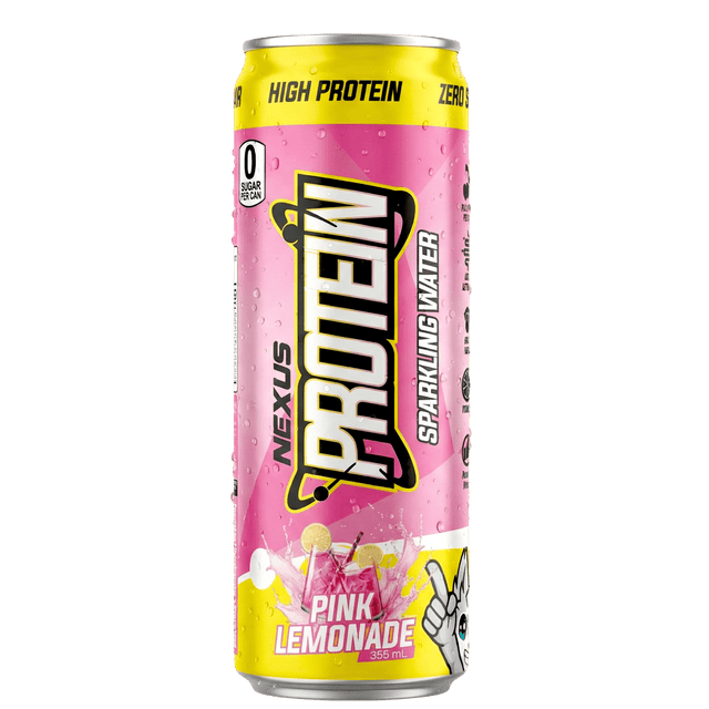 Nexus Super Protein Sparkling Water, Pink Lemonade ready-to-drink