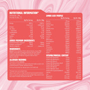 Macro Mike Luxe Almond Protein Strawberry Thickshake supplement facts and nutrition panel