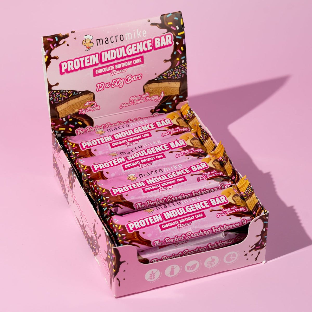 Macro Mike Protein Indulgence Bar Choc Birthday Cake lifestyle