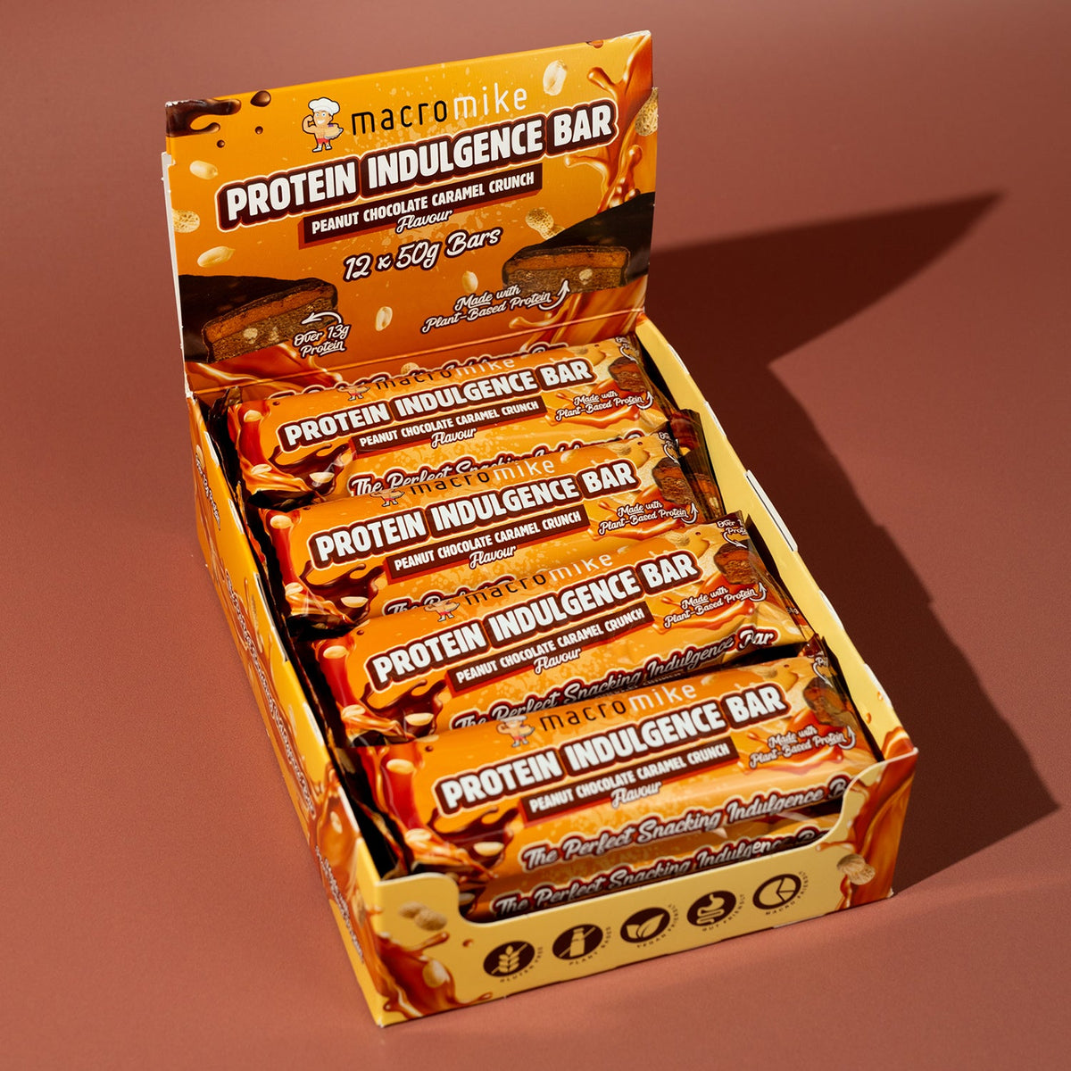 Macro Mike Protein Indulgence Bar Peanut Choc Caramel Crunch lifestyle