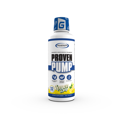 Gaspari Proven Pump stim free pre-workout, Lemon Drop powder, 473g, NZ Supps