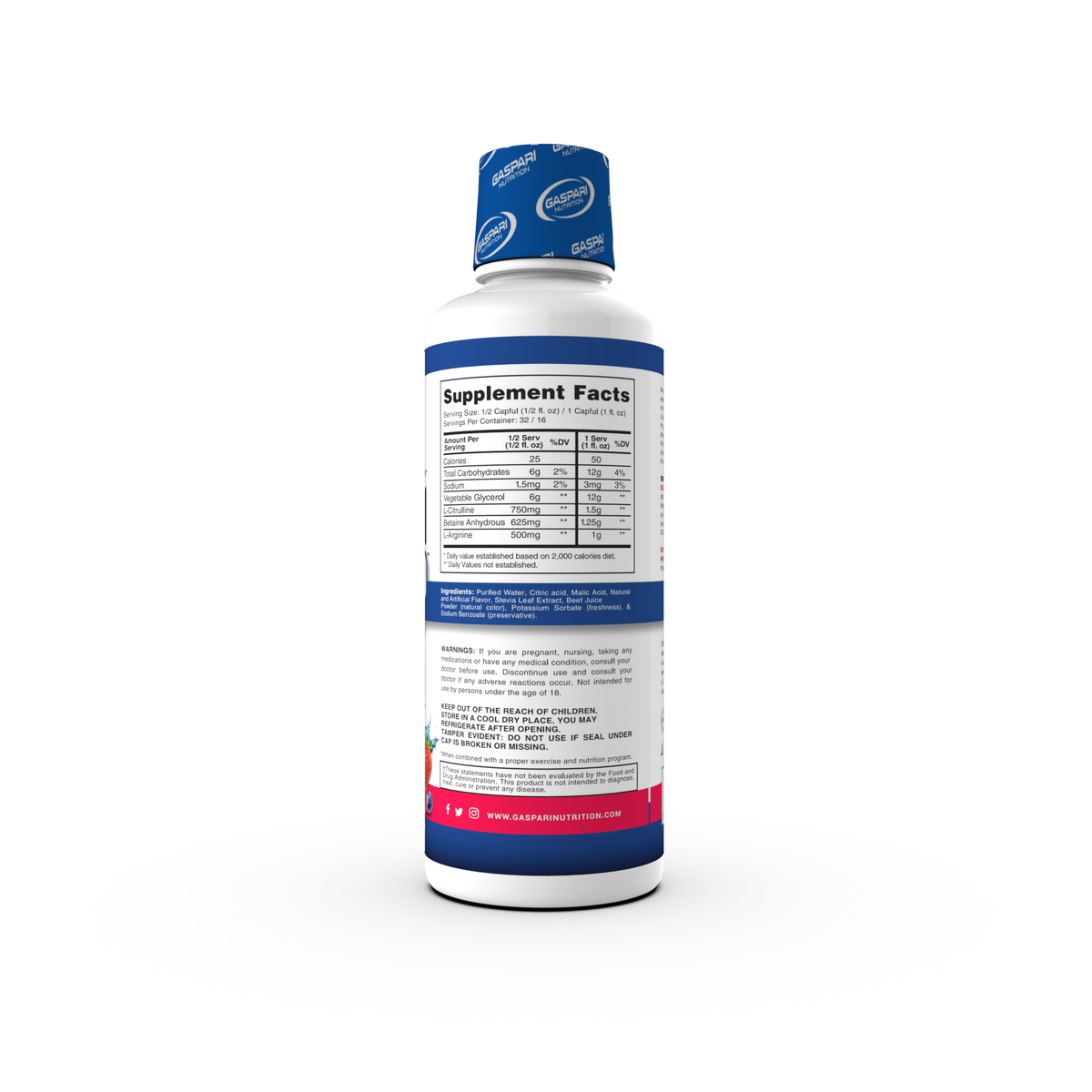 Gaspari Proven Pump, Mixed Berry — side of pack