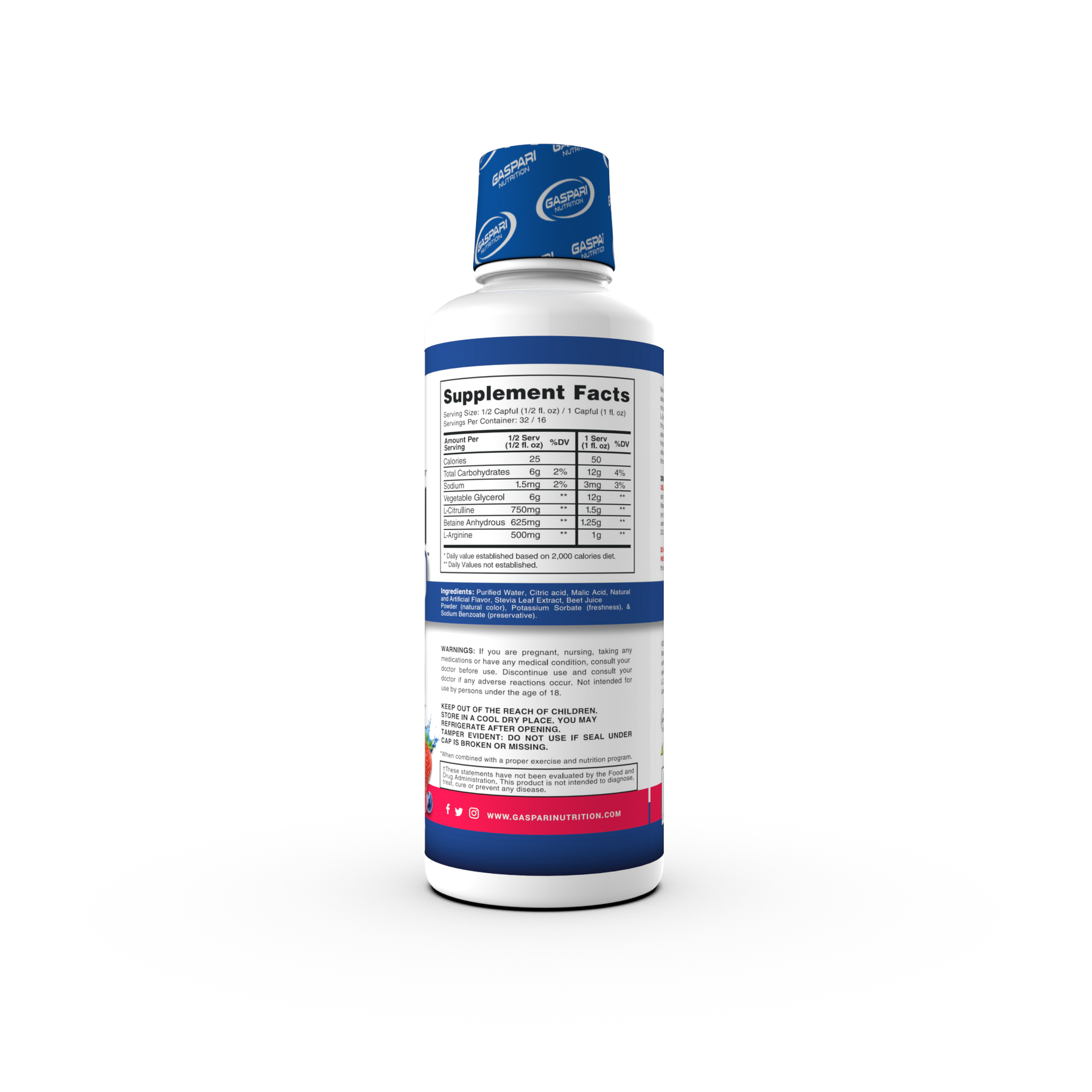 Gaspari Proven Pump, Mixed Berry — side of pack