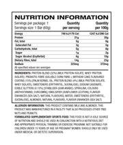 Quest Bar Birthday Cake nutrition panel