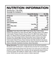 Quest Bar Cookies N Cream nutrition panel