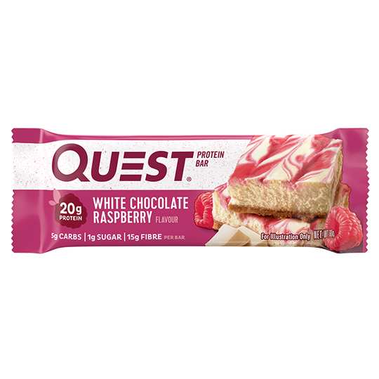 Quest Bar, White Choc Rasp
