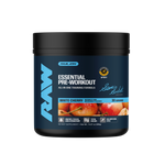 Raw Nutrition Essential Pre-Workout Sam Sulek Edition White Cherry front, 400g, NZ Supps