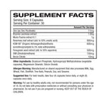 Raw Nutrition Test supplement facts and nutrition panel