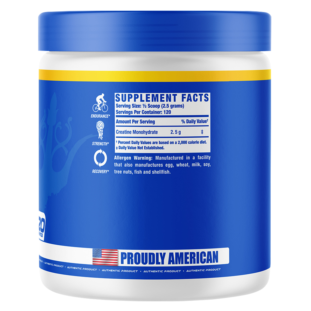 Ronnie Coleman Creatine Adventure — back of pack