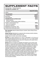 Ronnie Coleman Yeah Buddy Straw Lemonade nutrition panel