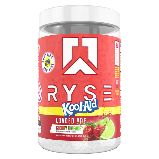 Ryse Loaded Pre Workout, Kool Aid Cherry Lemonade powder