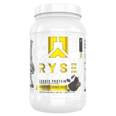 Ryse Loaded Protein whey protein powder, Choc Cookie Blast powder, 942g, NZ Supps