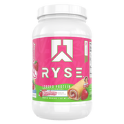Ryse Loaded Protein whey protein powder, Strw Shrtcke Roll powder, 942g, NZ Supps